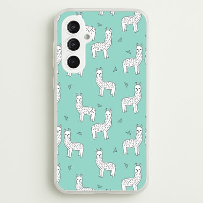 Mint Alpaca Pattern  -  Phone Case for Galaxy S23FE