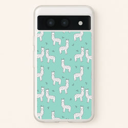 Mint Alpaca Pattern  -  Phone Case for Google Pixel 8a