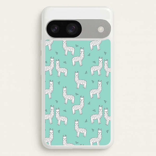 Mint Alpaca Pattern  -  Phone Case for Google Pixel 9 / 9 Pro