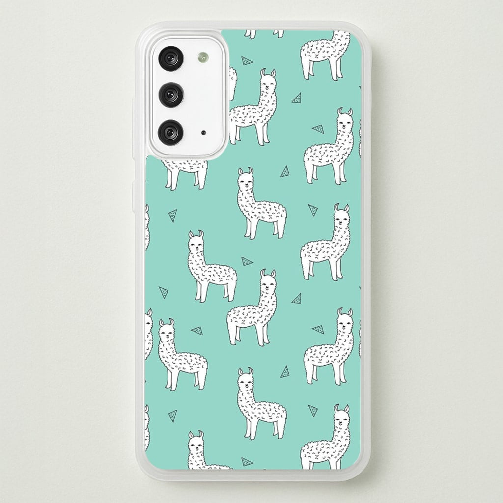 Mint Alpaca Pattern  -  Phone Case for Galaxy Note 20