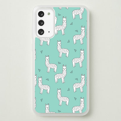 Mint Alpaca Pattern  -  Phone Case for Galaxy Note 20