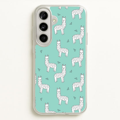 Mint Alpaca Pattern  -  Phone Case for Galaxy A56