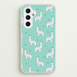 Mint Alpaca Pattern  -  Phone Case for Galaxy A14