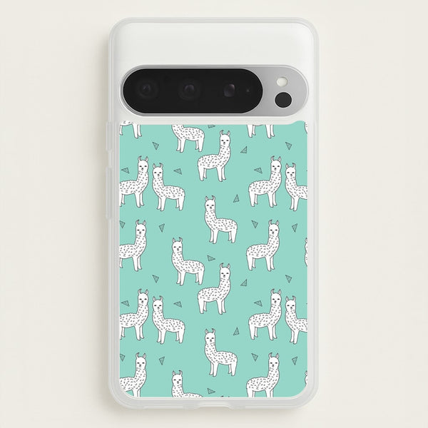 Mint Alpaca Pattern  -  Phone Case for Google Pixel 9 Pro XL
