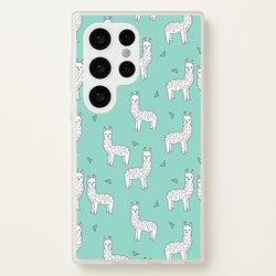 Mint Alpaca Pattern  -  Phone Case for Galaxy S24 Ultra