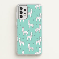 Mint Alpaca Pattern  -  Phone Case for Galaxy A52 / A52s