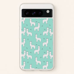 Mint Alpaca Pattern  -  Phone Case for Google Pixel 8 Pro