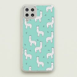 Mint Alpaca Pattern  -  Phone Case for Galaxy A12