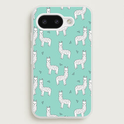 Mint Alpaca Pattern  -  Phone Case for Google Pixel 9a