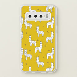 Mustard Alpaca Pattern  -  Phone Case for Galaxy S10 Plus