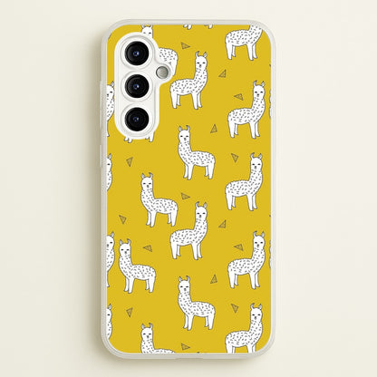 Mustard Alpaca Pattern  -  Phone Case for Galaxy A54