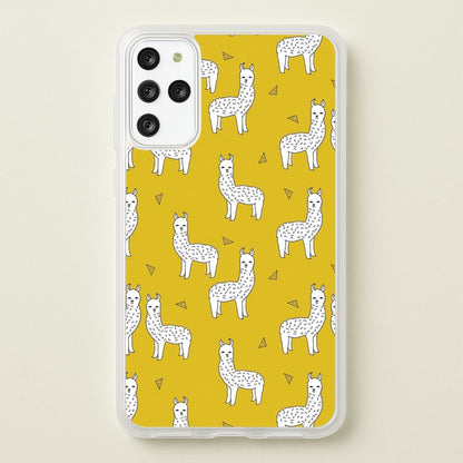 Mustard Alpaca Pattern  -  Phone Case for Galaxy S20 Plus