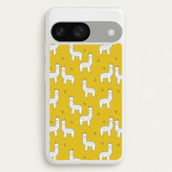 Mustard Alpaca Pattern  -  Phone Case for Google Pixel 9 / 9 Pro