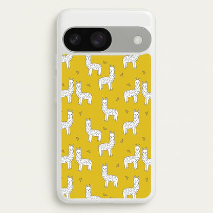 Mustard Alpaca Pattern  -  Phone Case for Google Pixel 9 / 9 Pro