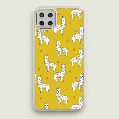 Mustard Alpaca Pattern  -  Phone Case for Galaxy A12