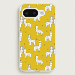 Mustard Alpaca Pattern  -  Phone Case for Google Pixel 9a