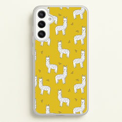 Mustard Alpaca Pattern  -  Phone Case for Galaxy A36