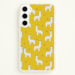 Mustard Alpaca Pattern  -  Phone Case for Galaxy S23