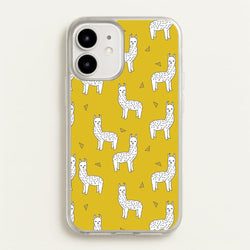 Mustard Alpaca Pattern  -  Phone Case for iPhone 12 Mini