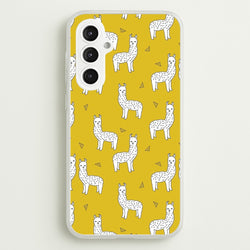 Mustard Alpaca Pattern  -  Phone Case for Galaxy S23FE