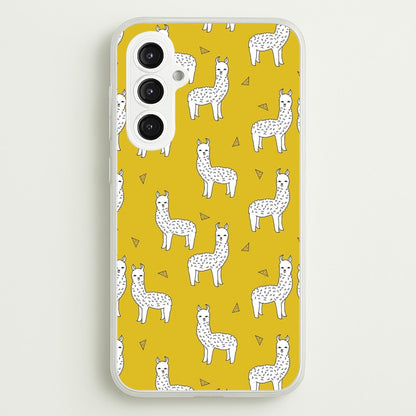 Mustard Alpaca Pattern  -  Phone Case for Galaxy S23FE
