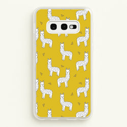 Mustard Alpaca Pattern  -  Phone Case for Galaxy S10e