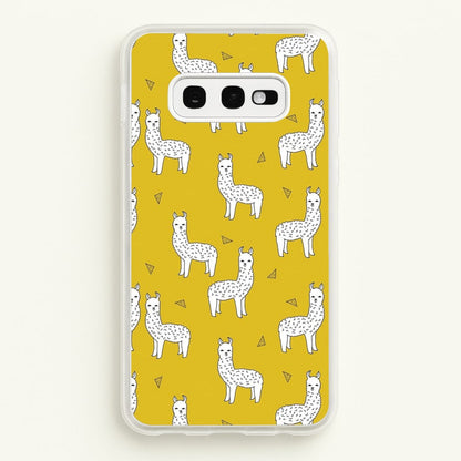 Mustard Alpaca Pattern  -  Phone Case for Galaxy S10e