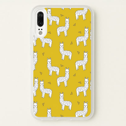 Mustard Alpaca Pattern  -  Phone Case for Huawei P20
