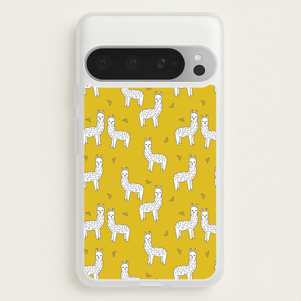 Mustard Alpaca Pattern  -  Phone Case for Google Pixel 9 Pro XL