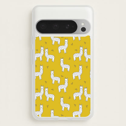 Mustard Alpaca Pattern  -  Phone Case for Google Pixel 9 Pro XL