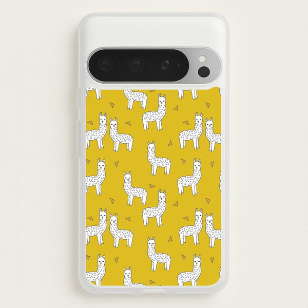 Mustard Alpaca Pattern  -  Phone Case for Google Pixel 9 Pro XL