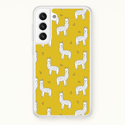 Mustard Alpaca Pattern  -  Phone Case for Galaxy S21 Plus