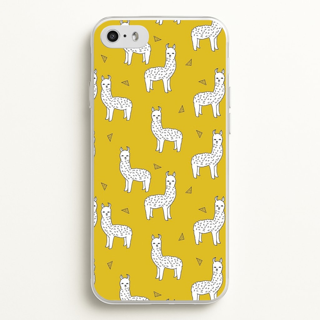 Mustard Alpaca Pattern  -  Phone Case for iPhone 5 / 5s / SE 2016