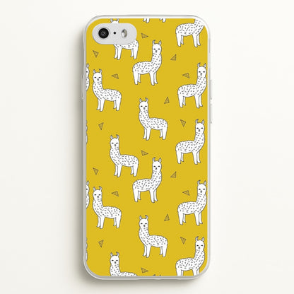 Mustard Alpaca Pattern  -  Phone Case for iPhone 5 / 5s / SE 2016