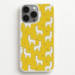 Mustard Alpaca Pattern  -  Phone Case for iPhone 13 Pro Max