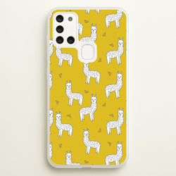 Mustard Alpaca Pattern  -  Phone Case for Galaxy A21s