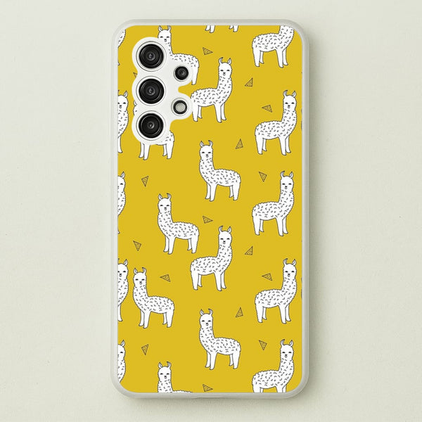 Mustard Alpaca Pattern  -  Phone Case for Galaxy A13