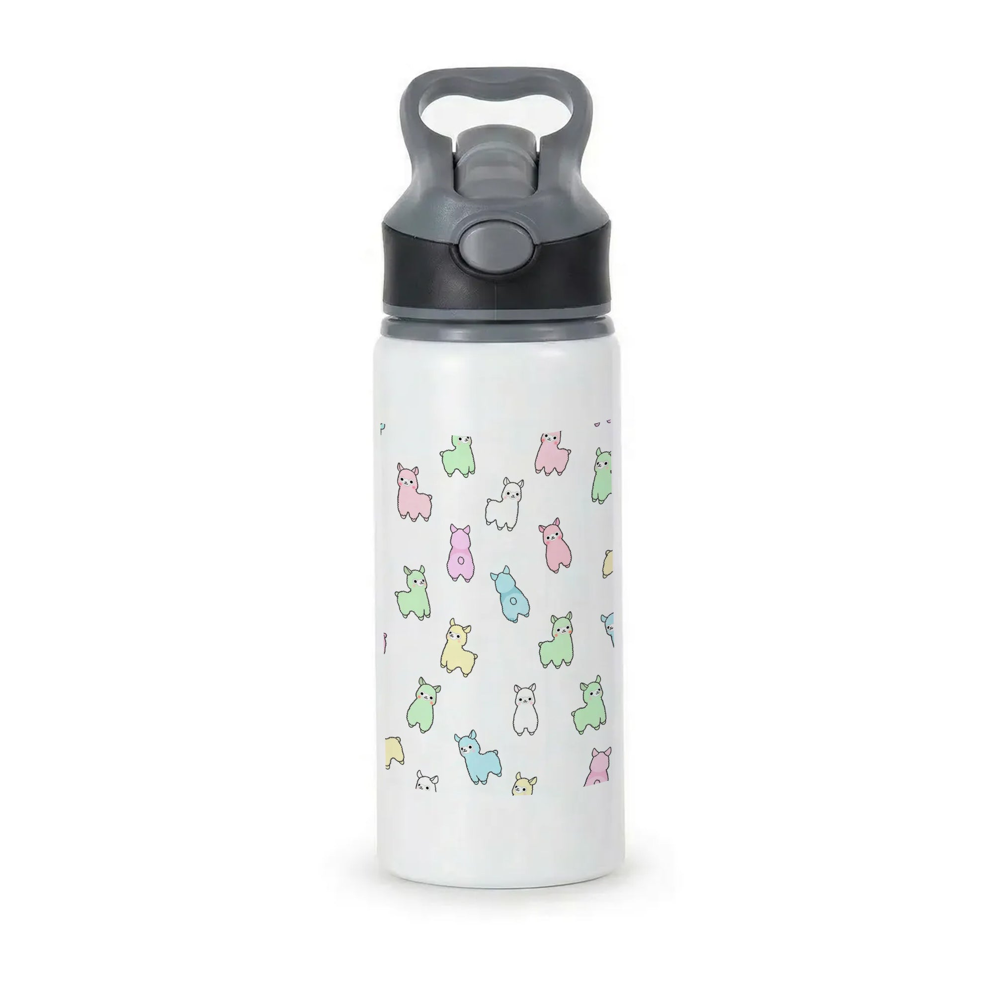 Pastel Pacas Active Water Bottle - Black