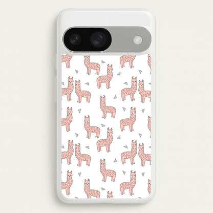 Pale Pink Alpaca Pattern  -  Phone Case for Google Pixel 9 / 9 Pro