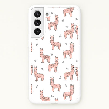 Pale Pink Alpaca Pattern  -  Phone Case for Galaxy S22 Plus