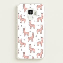 Pale Pink Alpaca Pattern  -  Phone Case for Galaxy S9