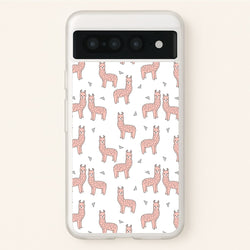 Pale Pink Alpaca Pattern  -  Phone Case for Google Pixel 7 Pro