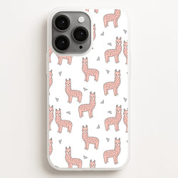 Pale Pink Alpaca Pattern  -  Phone Case for iPhone 11 Pro
