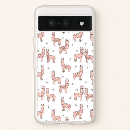 Pale Pink Alpaca Pattern  -  Phone Case for Google Pixel 8
