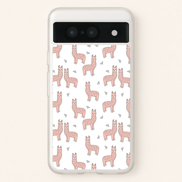 Pale Pink Alpaca Pattern  -  Phone Case for Google Pixel 8