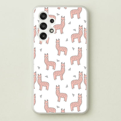 Pale Pink Alpaca Pattern  -  Phone Case for Galaxy A13
