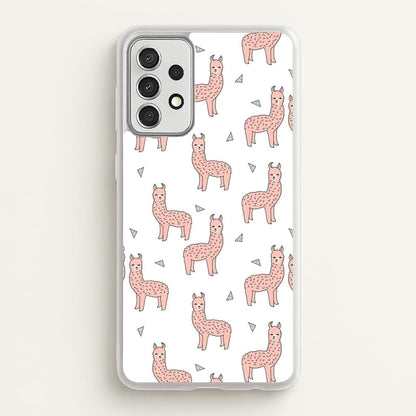 Pale Pink Alpaca Pattern  -  Phone Case for Galaxy A52 / A52s