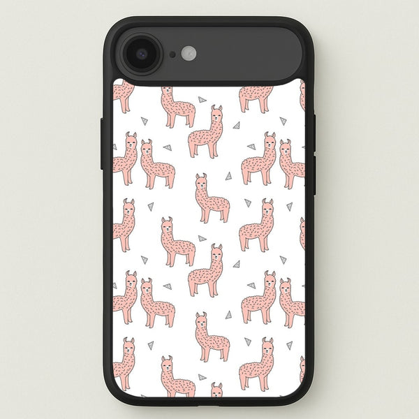 Pale Pink Alpaca Pattern Phone Case for iPhone 17 Air