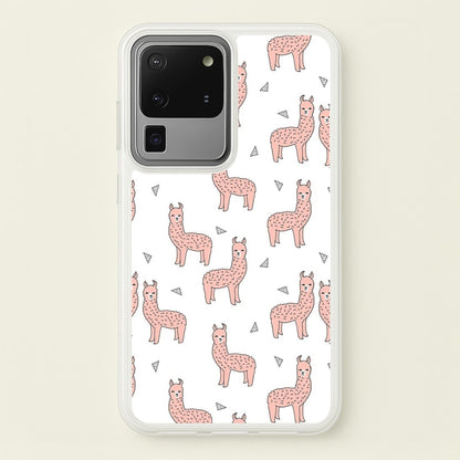 Pale Pink Alpaca Pattern  -  Phone Case for Galaxy S20 Ultra