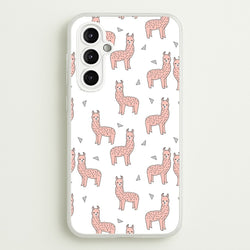 Pale Pink Alpaca Pattern  -  Phone Case for Galaxy A14